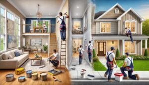 Interior Painters Charlotte NC vs Exterior House Painters Charlotte NC