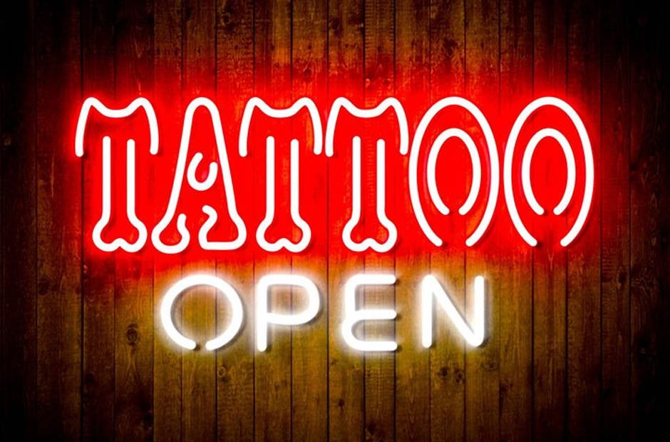 Transform Your Storefront With a Neon Tattoo Sign That Glows