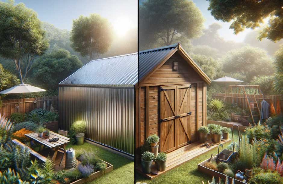 The Ups and Downs of Metal vs Wood Sheds